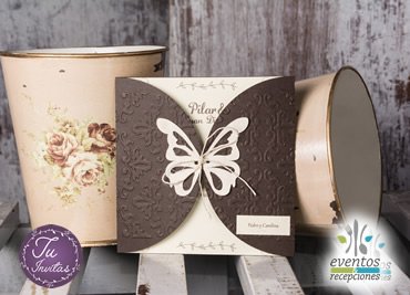 tarjeta vintage para matrimonio