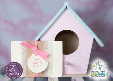 tarjeta vintage para bodas y 15 años